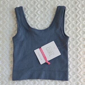 NWT Athleta Girl Rise Above  Ribbed Crop Tank Top Girl S (7)
